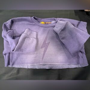 Aviator Nation cropped Purple Sweatshirt